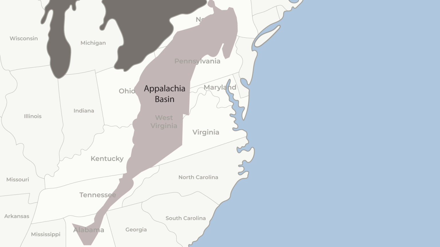 Map of the Appalachian Basin